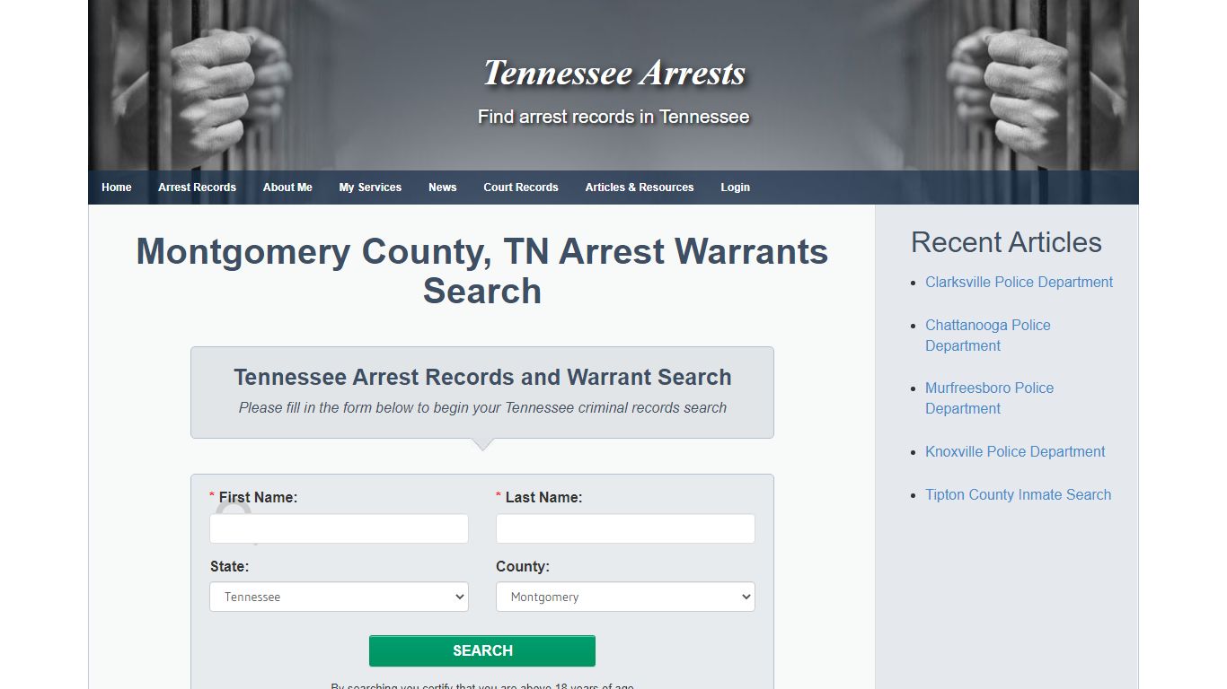Montgomery County, TN Arrest Warrants Search - Tennessee ...